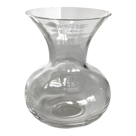 Devon By Wedgwood Hand Blown Clear Crystal Optical Floral Art Vase Vintage EUC - Picture 1 of 16